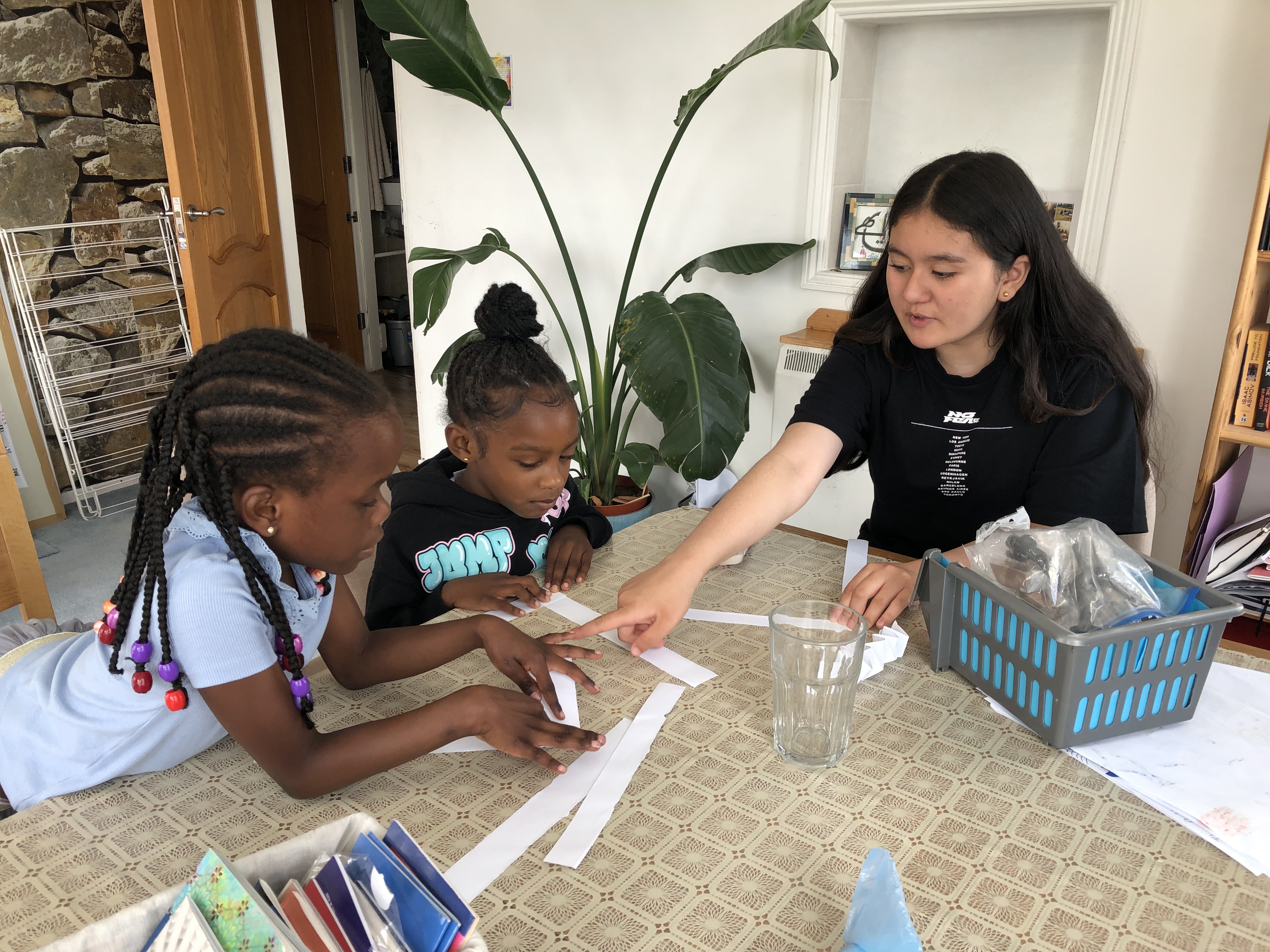 Children playing a game as part of class